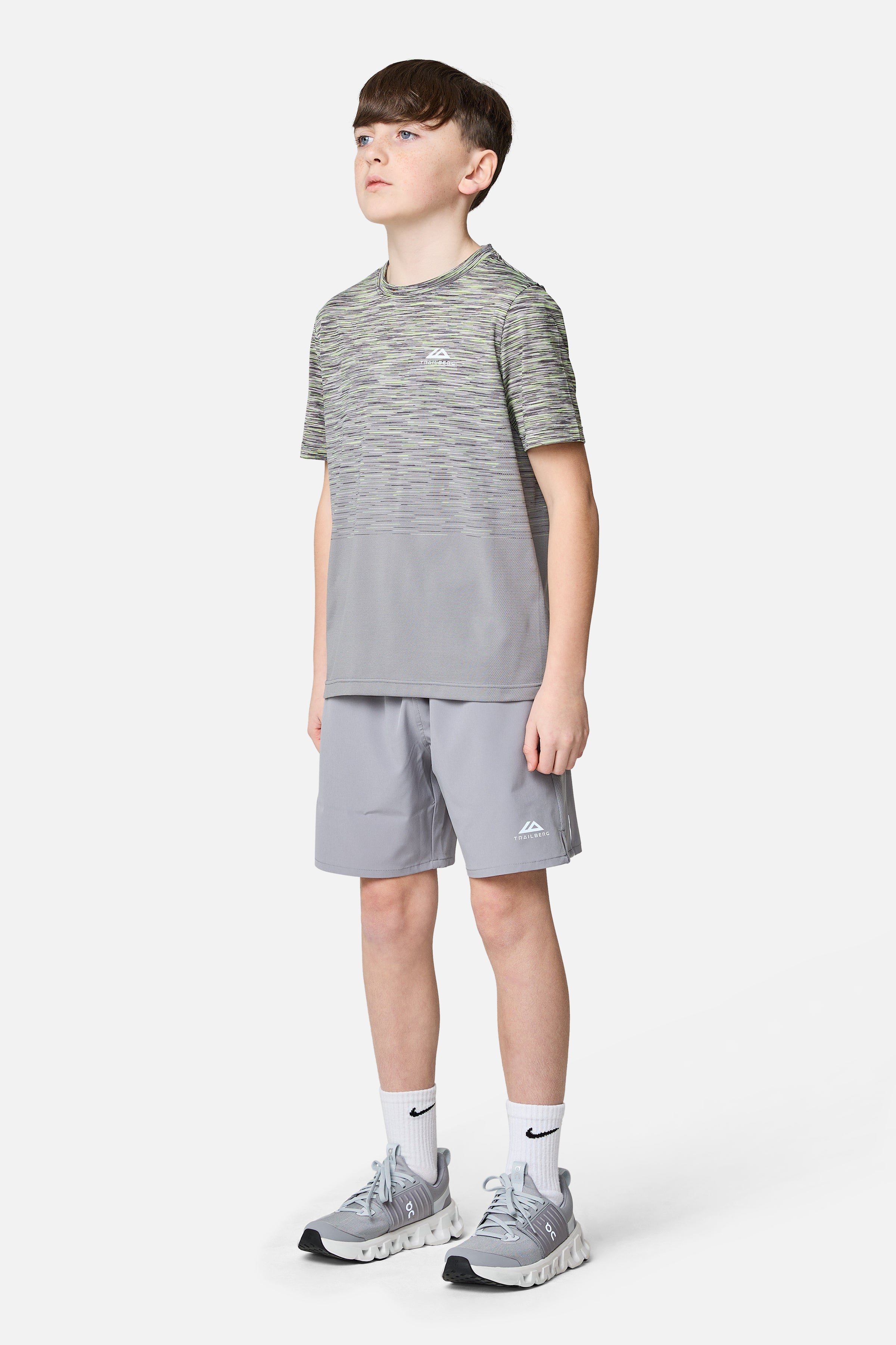 Boys Frequency Seamless Tee - Moon Grey/Iron Grey