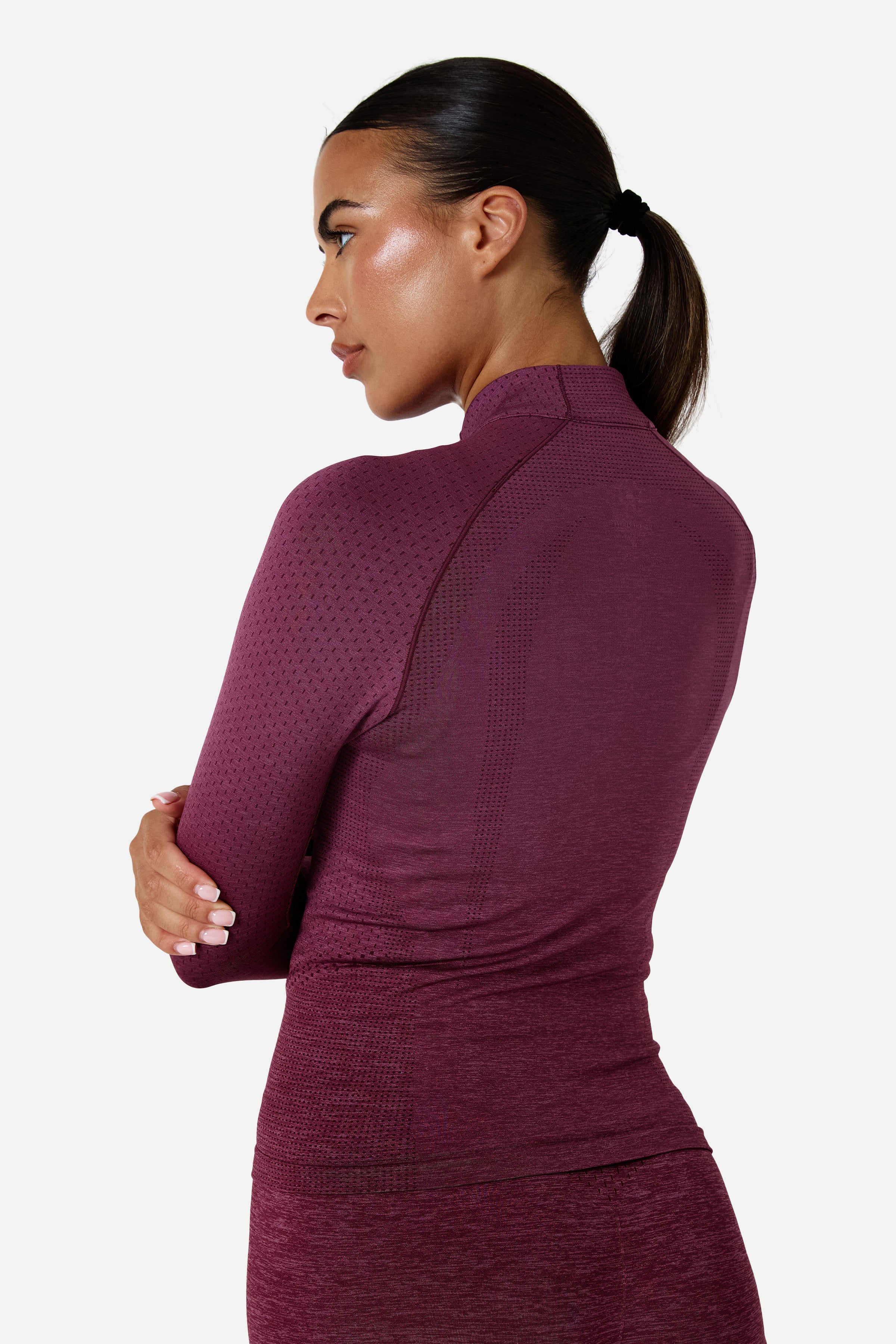 Womens Evocurve Seamless Jacket Set - Mineral Blush