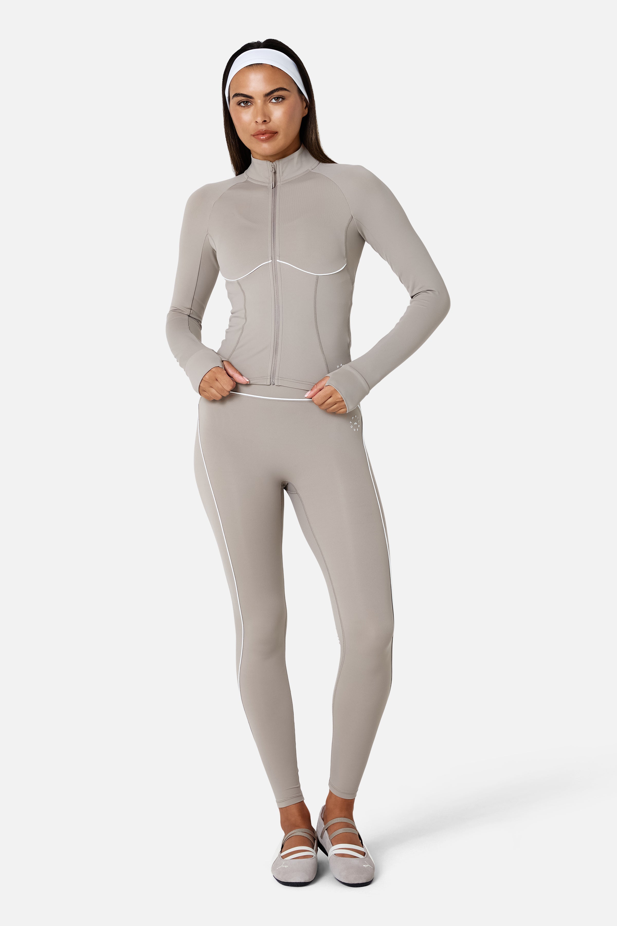 Womens Drift Track Jacket - Pale Taupe
