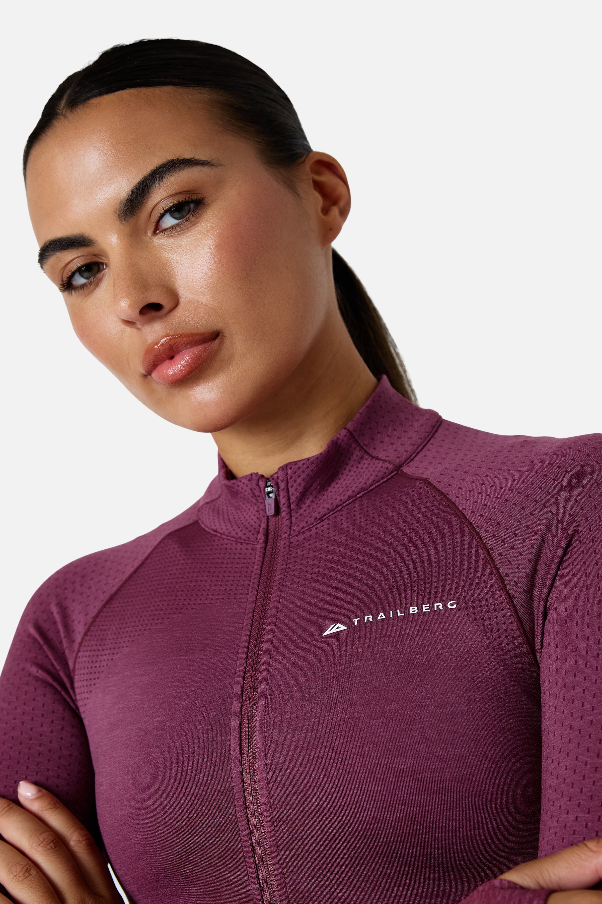Womens Evocurve Seamless Track Jacket - Mineral Blush