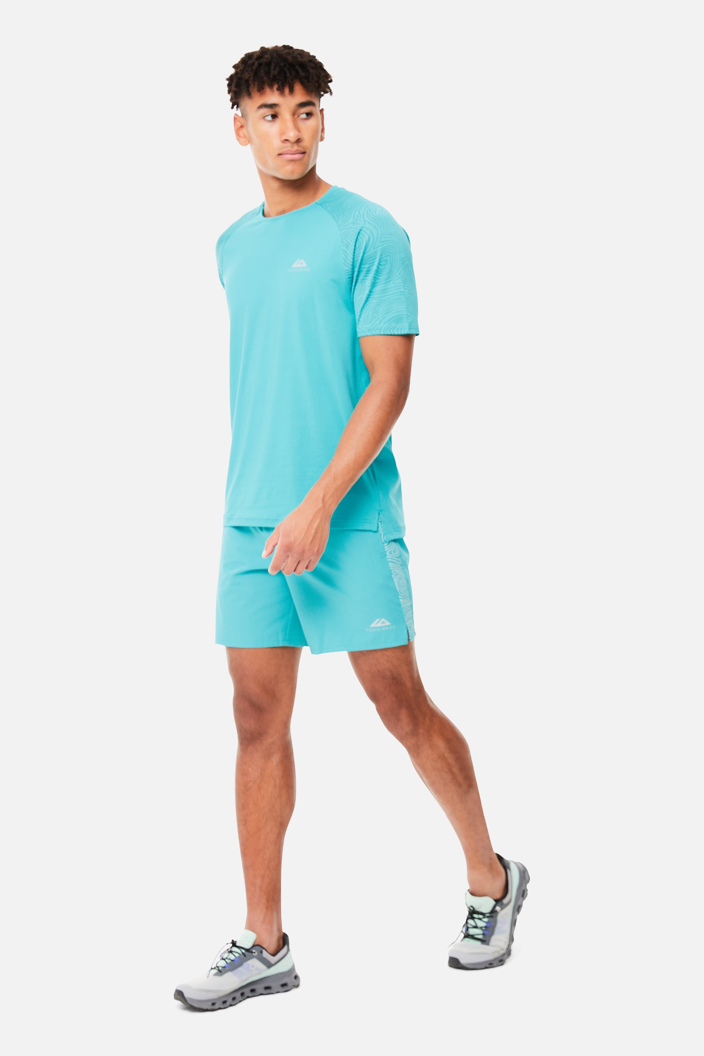 GEO TEE - TURQUOISE