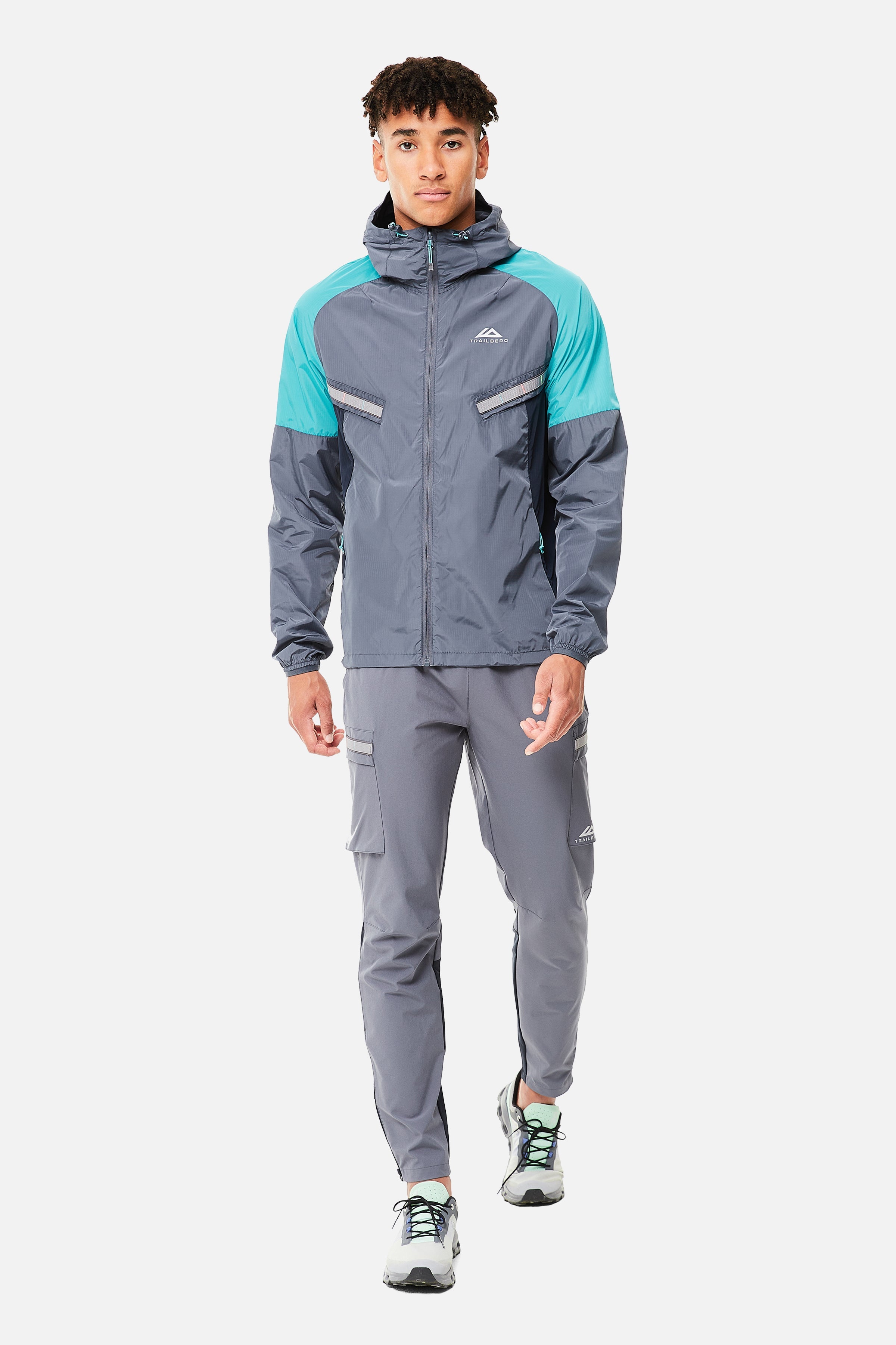 TRIATHLON 3.0 WINDBREAKER - MID GREY/TURQUOISE