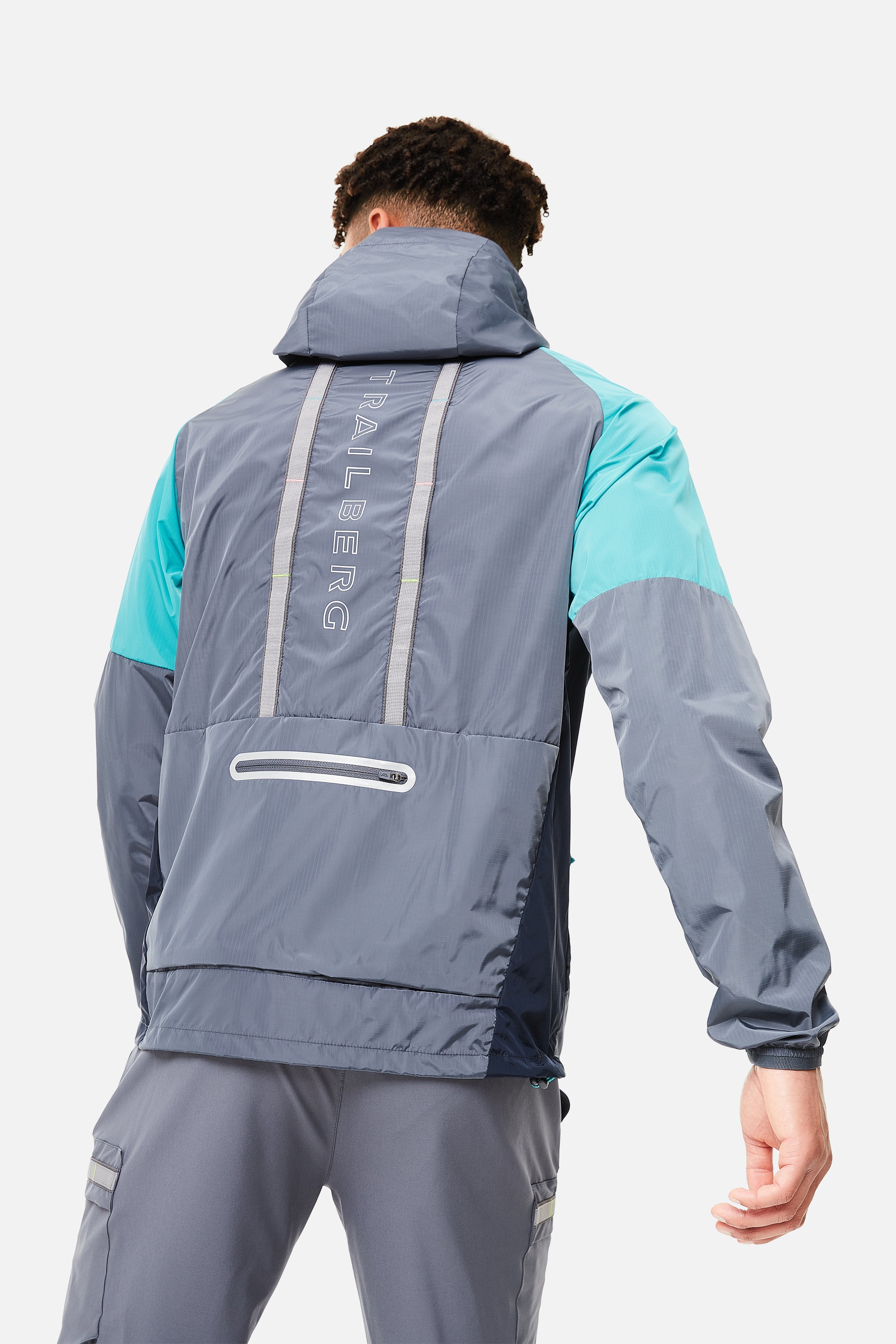 TRIATHLON 3.0 WINDBREAKER - MID GREY/TURQUOISE