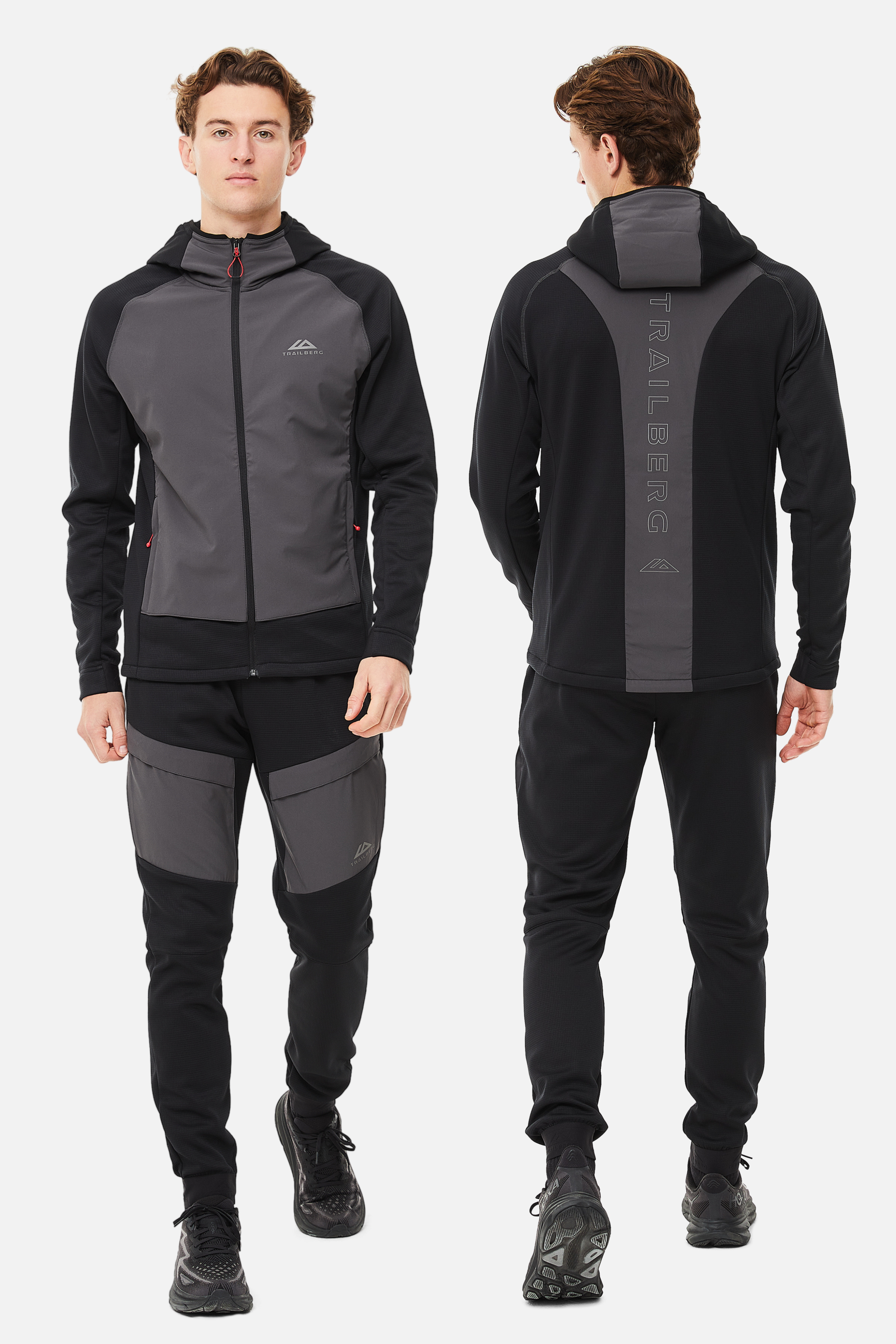 GLACIER FLEECE TRACKSUIT - BLACK/GREY