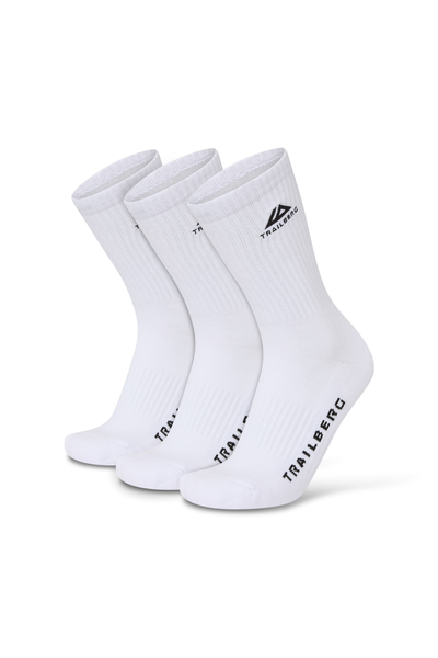 Edgebound 3 Pack Sock - White